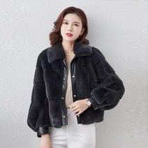 FANSYLI 여자 겨울 털코트 두꺼운 모피 코트 바람막이 점퍼 08호 10A23