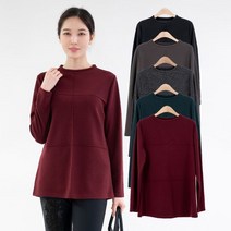 모슬린 엄마옷 라운드 핀턱 티셔츠 ETS111070 마담 미시옷 중년여성의류 빅사이즈 50대 60대여성옷