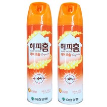 유한양행 해피홈 에어로솔 (감귤향-500 ml) - 보건용. 파리/모기유인살충제. 킬라. 스프레이, 감귤향, 2캔, 500ml