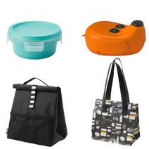 IKEA 이케아 365+도시락통+드라이푸드칸막이 원형터쿼이즈, 5)프람퉁 도시락가방