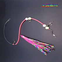 문어스커트3단채비 문어채비 꼴뚜기스커트 인터락도래 피문어 돌문어 문어낚시 오감낚시, 문어스커트3단채비(1개입)