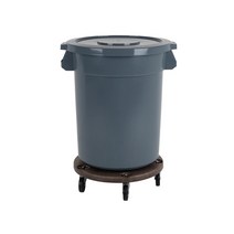 매트그레이 대형 원형통 플라스틱 음식물 쓰레기통 60L 업소용 수거통 잔반통 파란통, 121L, 뚜껑미포함, 돌리포함