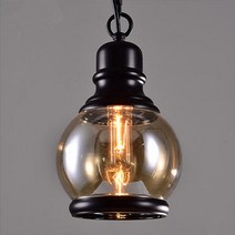 빈티지 로프트 펜던트 조명 산업 스타일 호박색 유리 램프 바레스토랑 레트로 룸 바 침대 룸 3 스타일 펜던트 조명, c 스타일 t 125, 220v 따뜻한 빛 40w