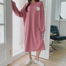 드레스코드 데이지 라운드 긴팔 롱 원피스 (3Color)