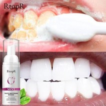 RtopR 치아 청소 미백 무스가 얼룩을 제거합니다 구강 위생 무스 치약 구강 관리 눈부신 하얀 치아 잇몸 수리는 구강 상쾌함을 향상
