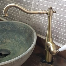 카페 매장 세면대 수도꼭지 수전 오픈 고급 앤틱 식당