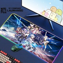 에픽 세븐 Rgb 마우스 패드 게이머 키보드 매트 책상 애니메이션 카펫 Pc 빅 게임 캐비닛 확장, 04 GG001214_05 RGB300x800x3mm
