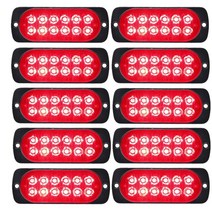 앰버 라이트 트럭 스트로브 12LED 스코프 경고 LED램프, T04-Red