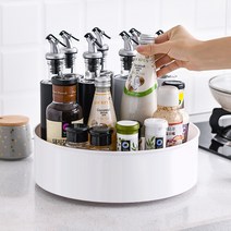 회전 트레이 양념 통 정리 대 싱크 주방 장 수납 함 용 품 편리한 욕실 화장 품 냉장고, HYJ-L ㅣ 대형