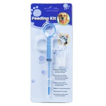 1PCS 애완 동물 주사기 정제 알약 총 필러 푸시 디스펜서 의학 물 우유 개 고양이 튜브 피더 도구 액세서리, 02 1 PC Blue, 01 15cm X 6cm
