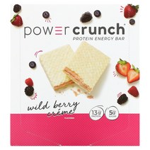 BNRG Power Crunch 프로틴 바 와일드 베리 크림 12개 각 40g (1.4 oz)
