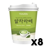 티젠 말차라떼 어린녹차잎 원컵 58g X 8개