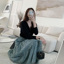 악녀일기 오르페 플라워 롱 스커트