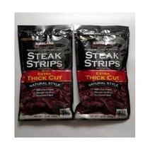 커클랜드 Kirkland Premium Cut Steak Strips Dried Beef Jerky Extra Thick 2 pack 113567