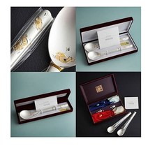 금부 은수저 1벌 원앙 순도 99.9% 24K 금도금 순은 VIP 선물 포장 칠순 혼례 효도 외국인 고급 명절 가격 파는곳 답례 사은품증정 부모님 기념 문구 인쇄 전통 결혼 추천, 기본케이스+보자기포장, 1세트