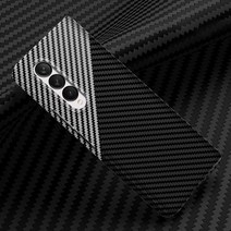 갤럭시 Z 제트 폴더 4 케이스 클리어 커버 탄소 섬유 용 새로운 무광택 탄소 1