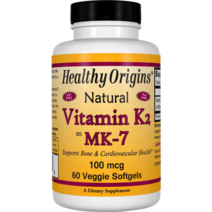 헬시오리진스 비타민K2 100mcg 180정 MK-7 보충영양제, 60 Count Pack of 1