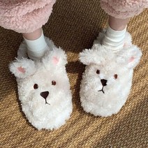 귀여운 강아지실내화 거실 호텔 곰돌이 슬리퍼