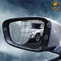 (SNJ) 더뉴 QM6 용품 발수코팅 사이드미러 보호필름 눈부심 기스 비산방지, 1개