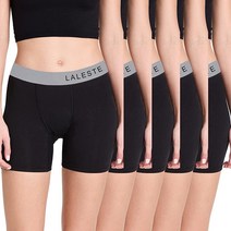 LALESTE 여성용 면 복서 브리프 마찰 방지 반바지 보이쇼츠 속옷 11.4cm4.5인치 안쪽 솔기 5팩 멀티컬러-1-5팩 111839