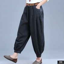 가바바 여성 조거팬츠 와이드핏의 멋진 데님 밴딩팬츠 G54625