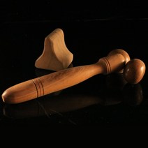 마사지기 발 어깨 셀프 페이스 우드 페이스 페이스 툴 스킨케어 페이스 롤러 전신, 나무 색상, 하나