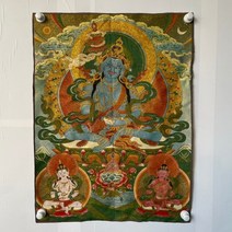 벽걸이달마도 대형 그림 tibetan tantra statue nepal gold 실크 brocade thangka painting weaving brocade dharma, 24x36