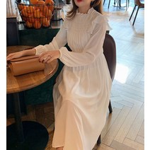 돌 잔치 복장 엄마 상견례 옷차림 원피스 봄 결혼식 하객 룩 피로연 흰색 롱 레이스 셔링 오피스 여성 옷