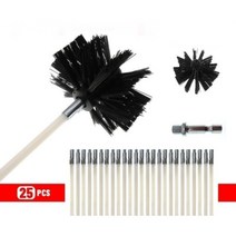 화목난로연통청소 보일러 굴뚝 벽난로 연통 세관 파이프 주름관 청소솔 하수구, 12Pcs 570mm