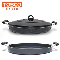 전판 명절맞이 무료배송이벤트 코팅 닭갈비판 대형팬 구이팬 업소용 부침개 전 닭갈비 팬 판, 전판40cm (하부/뚜껑X)