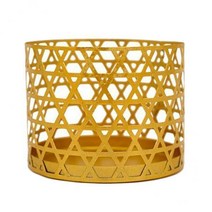 파티 장식을 위한 2개의 와이어 티 라이트 캔들 홀더, 골드, 철