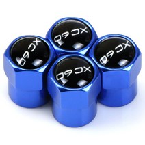 자동차 도어씰 4pcs 알루미늄 밸브 모자 자동차 바퀴 타이어 줄기 공기 볼 보 XC60 V40 V60 S60L S80 액세, 04 파란