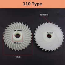 전동공구 Impeller Blade Motor Fan Marble Cutting Machine Parts Replacement Rotor Tools Accessories, [02] For 110