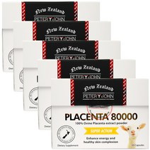 사은품+피터앤존 뉴질랜드 고농축 양태반 추출물 플라센타 80000mg 60캡슐, 60캡슐 5개