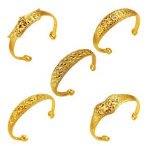 아기 순금 돌팔찌 왕관 하트 꽃 사선 컷팅 24K 11.25g
