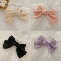 실크 왕 리본 핀 헤어핀 4종