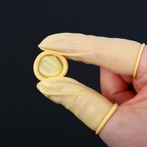 손가락골무 상처 방수 고탄성 핑거코트 황색 라텍스골무 1봉50g, 황색 1봉(50g)