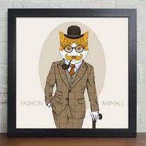 아트박스/꾸밈 cw413-패션애니멀_남성정장01, 블랙/8타입-낙타