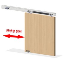도무스 뎀핑 슬라이딩레일 도어 레일 롤러세트 목문 양댐핑 양방향 뎀핑레일 호차 DSC620 50kg이하 중문 미닫이 문 매입 행거, 3M
