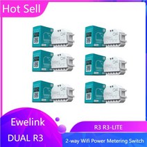 POE 이더넷 스위치허브 Ewelink 듀얼 R3 2 갱 라이트 릴레이 모듈 DIY 미니 전력계 스마트 스위치 홈 오토메이션 Alexa Google Home, DUALR3 Lite_15pc