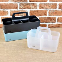 손잡이 뜨개실보관함 나사 약 레고부품정리 정리함 털실 레고블럭 수납함, 컴팩트-스모그