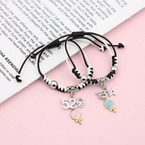 롱 우정 진주 목걸이 매력 빛나는 펜던트 로프 팔찌 여성 남성 커플 눈사람 크로스 하트 토끼 고양이 잎 꽃 보석 선물