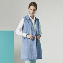 WOW374 SHOP 봄 여름 활용도 높은 여성 루즈핏 데님 롱 베스트(조끼)