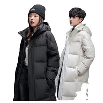 COSYEVNO 중립 긴 후드가 달린 오리 다운 코트
