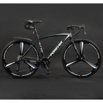 자출족 입문용 성인 로드 자전거 드라이브 출퇴근, (27단 스포크) 블랙 레드