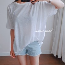 나날샵 린넨 여름티 )빅사이즈티셔츠 빅사이즈반팔티 반팔티 커플티 여성반팔 롱티 박시티 루즈핏롱티 빅사이즈여성의류 임부복 여성의류 여성티셔츠 티셔츠 여성반팔티셔츠 반소매