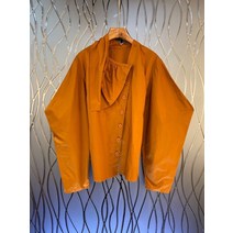 CHINA 여성 셔츠 랜턴 긴 소매 대각선 버튼 불규칙한 셔츠셔츠