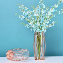 철제프레임 화병 꽃병 조화 골드 오브제 인테리어소품