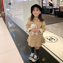 리나베베 더블 버튼 주름 트렌치 원피스