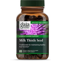 가이아 허브 우유 엉겅퀴 시드 액체 Phyto-capsules 120 카운트 120 count (팩 1)